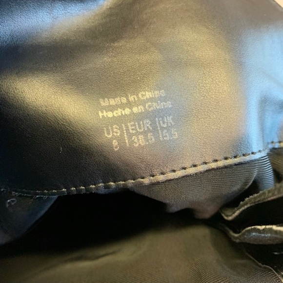 Aldo black suede over the knee knee-high back lace up boots size 8 - Picture 4 of 4